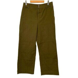 Hudson North Womens Pants Sz 12 High Rise Waist Green Khaki Chino Utility